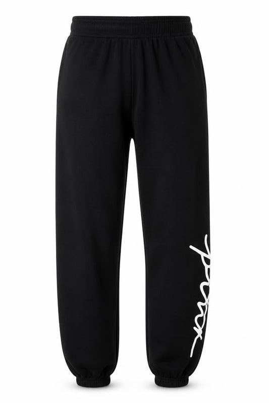 PINK Victoria's Secret Women Black XS Jogger Sweatpants Logo Cotton