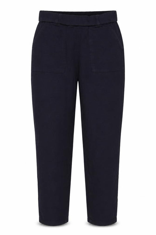 Per Una Women’s Navy Size 12 Cotton Elastic Waist Trousers