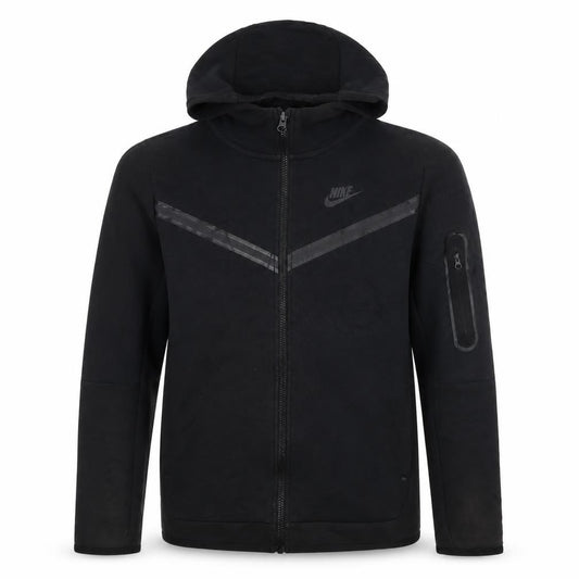 Nike Boys Black Full Zip Hoodie L 158-170cm Reflective Zip Pocket