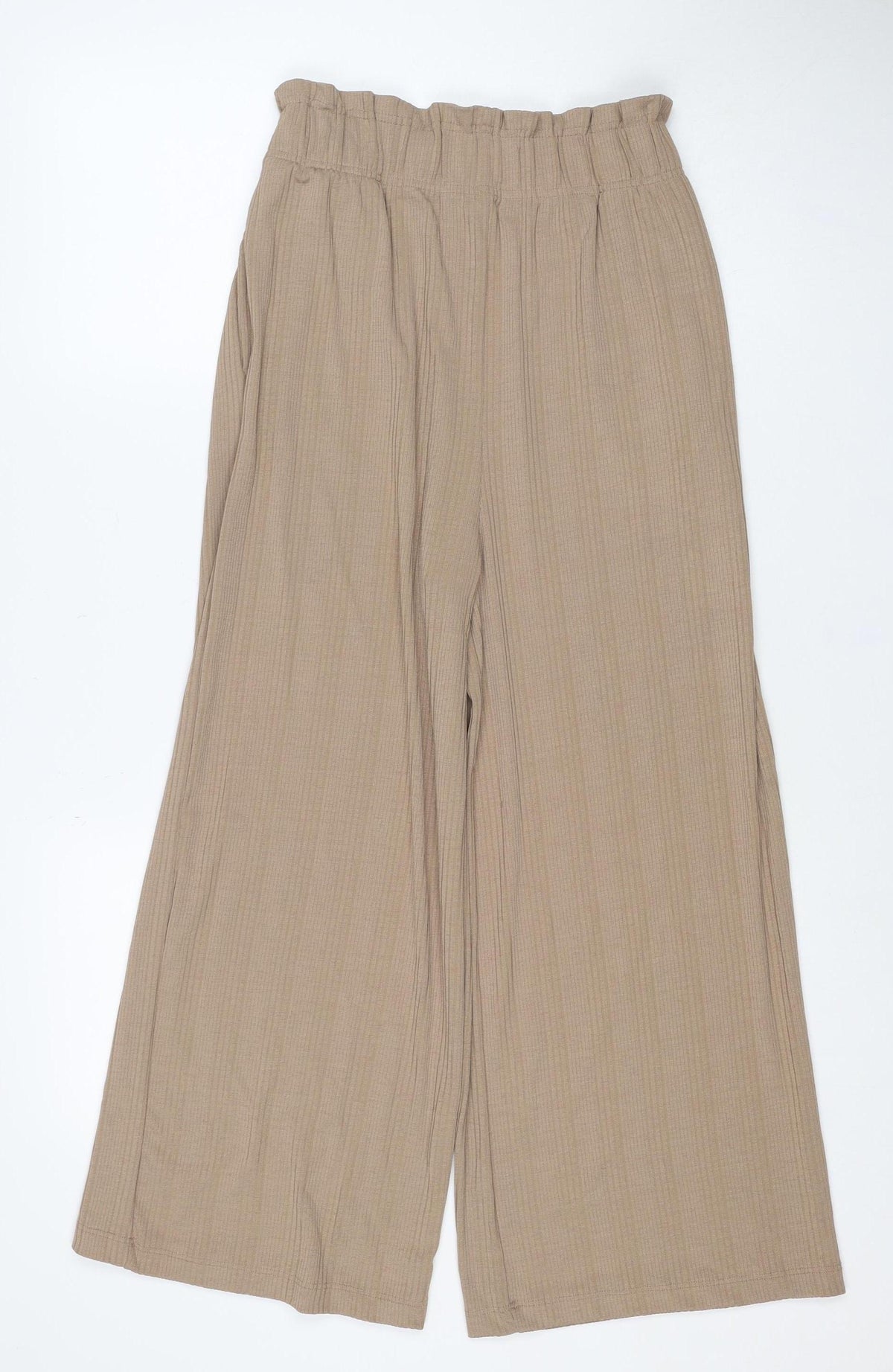 Next Women’s Beige UK 6 Wide Leg Elasticated Stretch Trousers