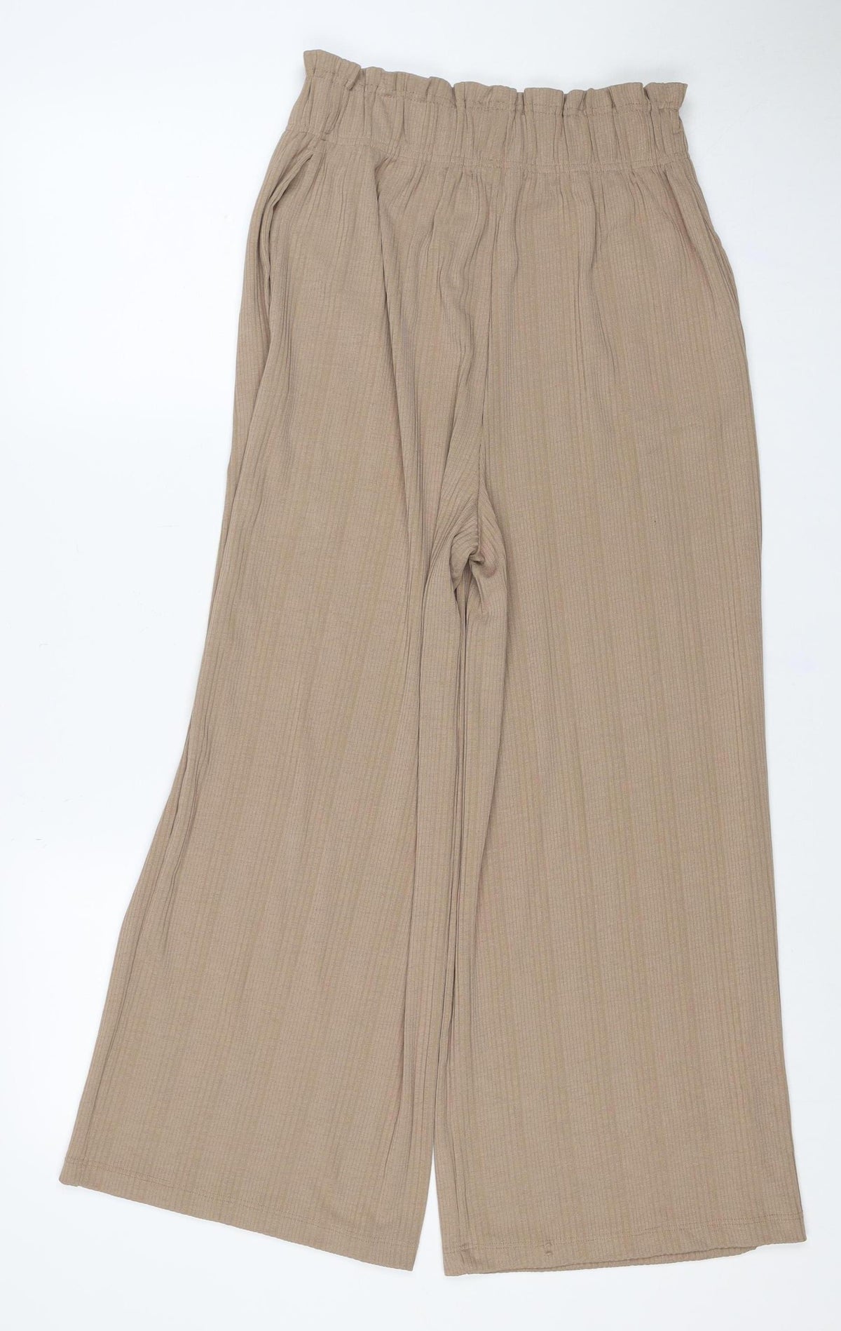 Next Women’s Beige UK 6 Wide Leg Elasticated Stretch Trousers