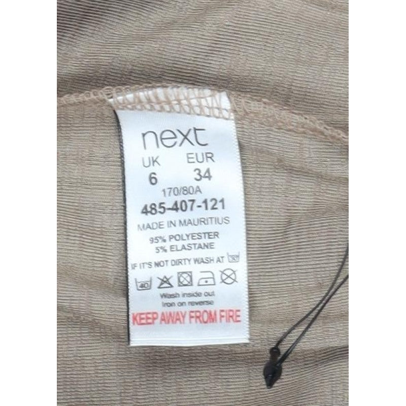 Next Women’s Beige UK 6 Wide Leg Elasticated Stretch Trousers