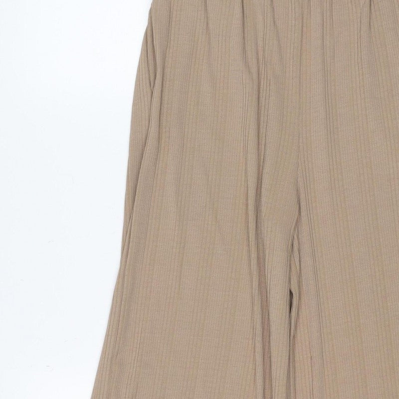 Next Women’s Beige UK 6 Wide Leg Elasticated Stretch Trousers