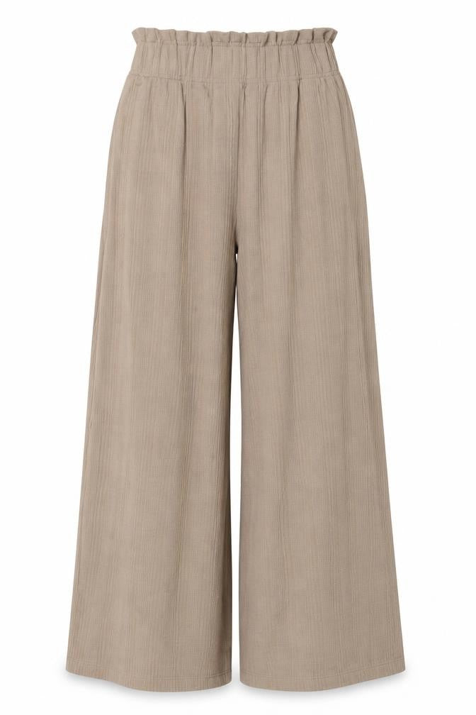 Next Women’s Beige UK 6 Wide Leg Elasticated Stretch Trousers