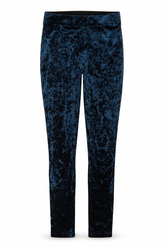 M&Co Women Teal UK 10 Velvet Stretch Leggings Elastic Waist