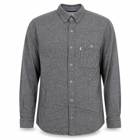 Croxley Men's Grey S Cotton Button-Down Long Sleeve Casual Shirt