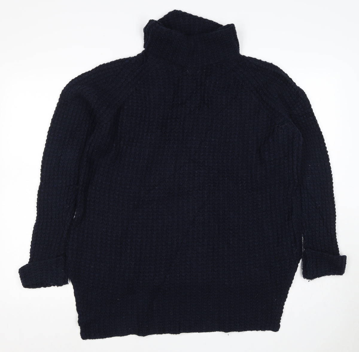Kin Women’s Blue S Chunky Roll Neck Knit Pullover Jumper
