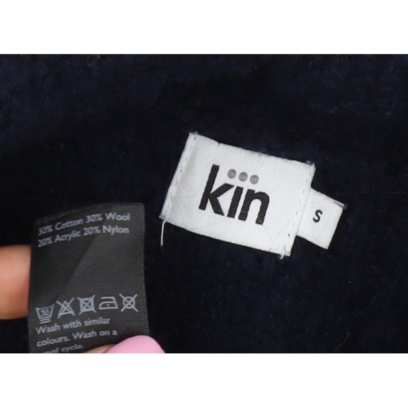 Kin Women’s Blue S Chunky Roll Neck Knit Pullover Jumper
