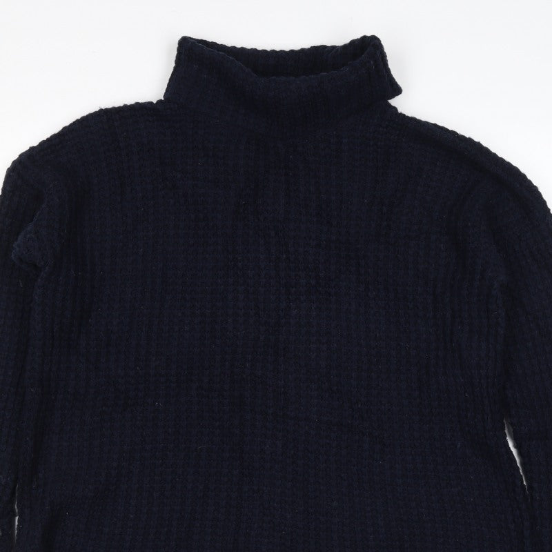 Kin Women’s Blue S Chunky Roll Neck Knit Pullover Jumper
