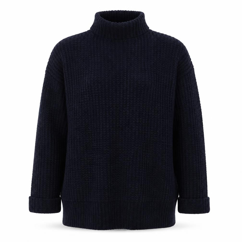 Kin Women’s Blue S Chunky Roll Neck Knit Pullover Jumper