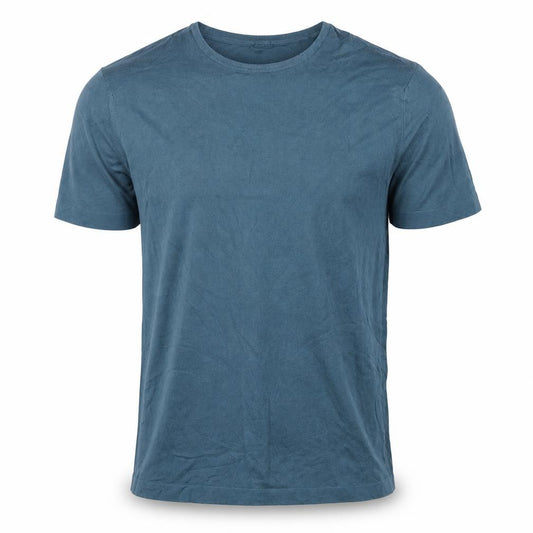 John Smedley Women Blue M Sea Island Cotton Knit Crew Neck T-Shirt