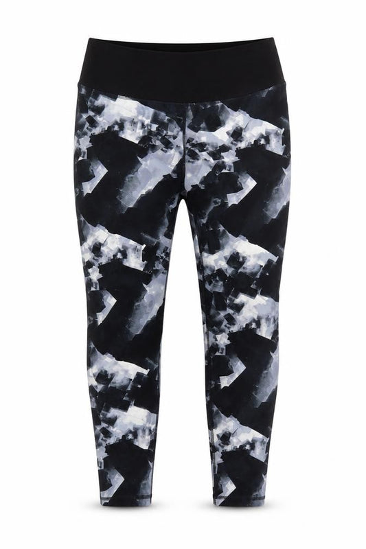 H&M Sport Women’s Multicoloured UK 16 Geometric High Waist Leggings