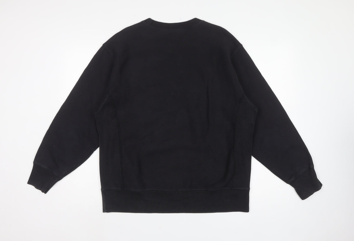Champion Men’s Black XL Reverse Weave Crew Neck Pullover Sweatshirt