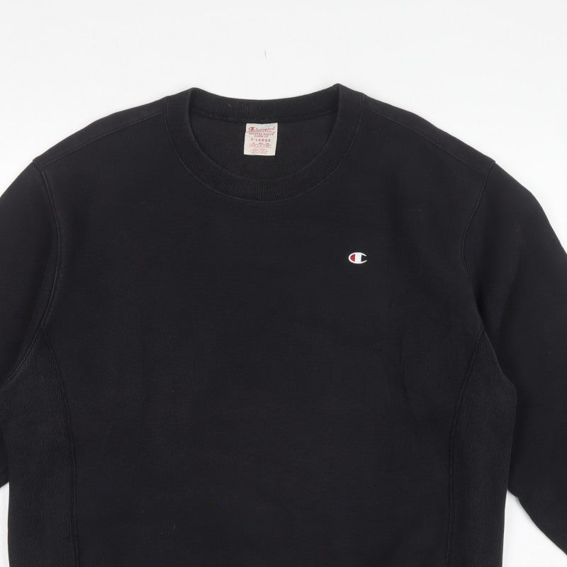 Champion Men’s Black XL Reverse Weave Crew Neck Pullover Sweatshirt