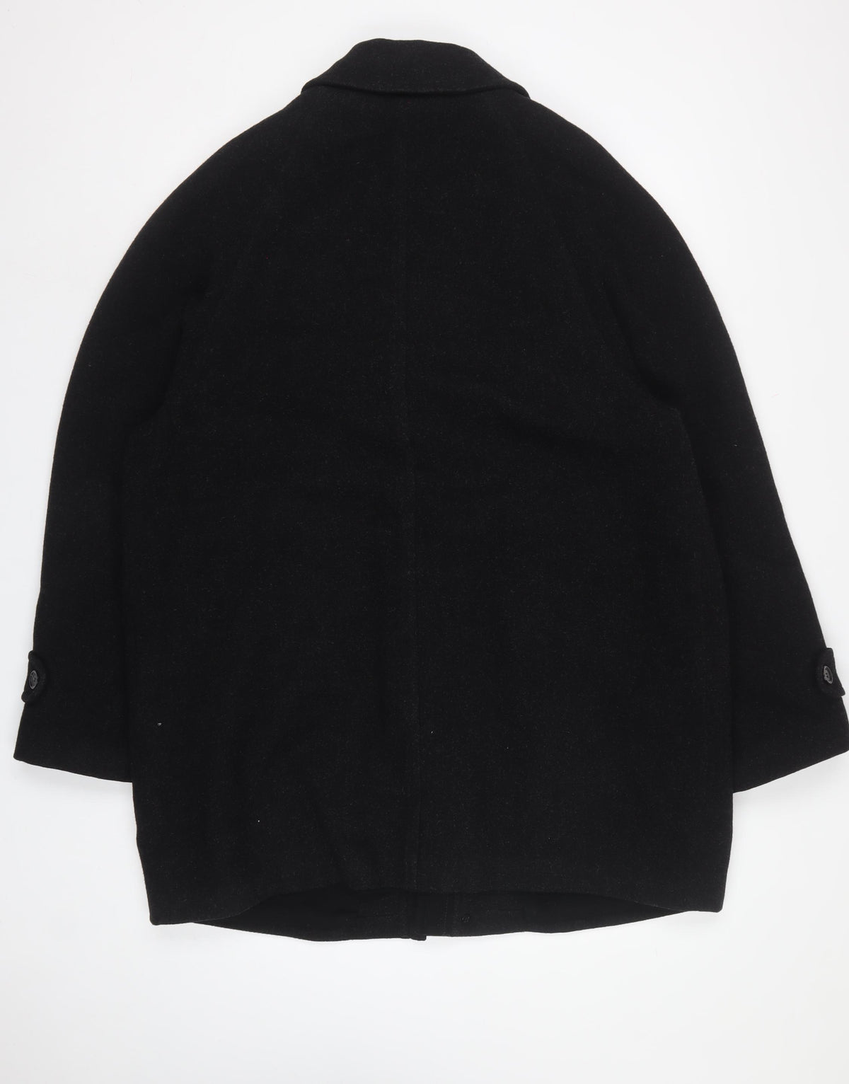 Marks and Spencer Men Black M Wool Overcoat Water Resistant