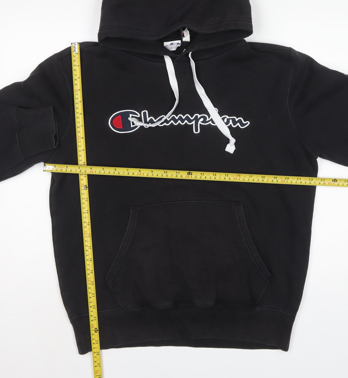 Champion Men’s Black Large Pullover Hoodie Embroidered Logo