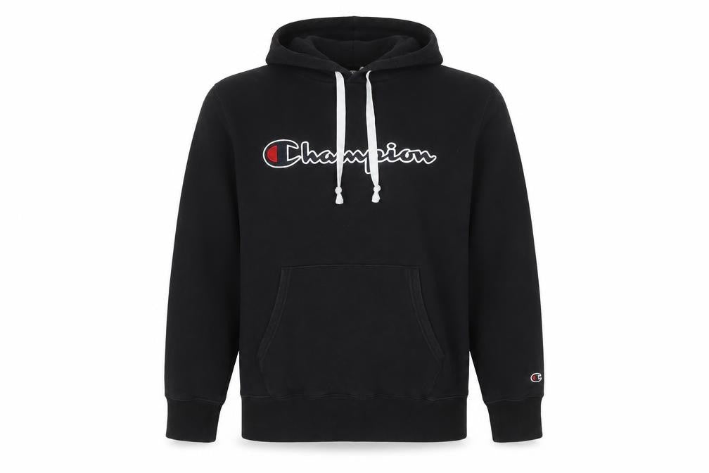 Champion Men’s Black Large Pullover Hoodie Embroidered Logo