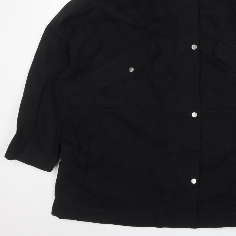 Next Women’s Black Size 18 Hooded Cotton Parka Jacket