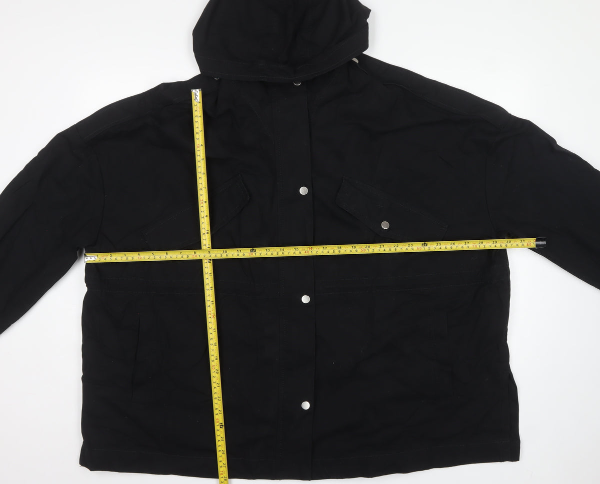Next Women’s Black Size 18 Hooded Cotton Parka Jacket