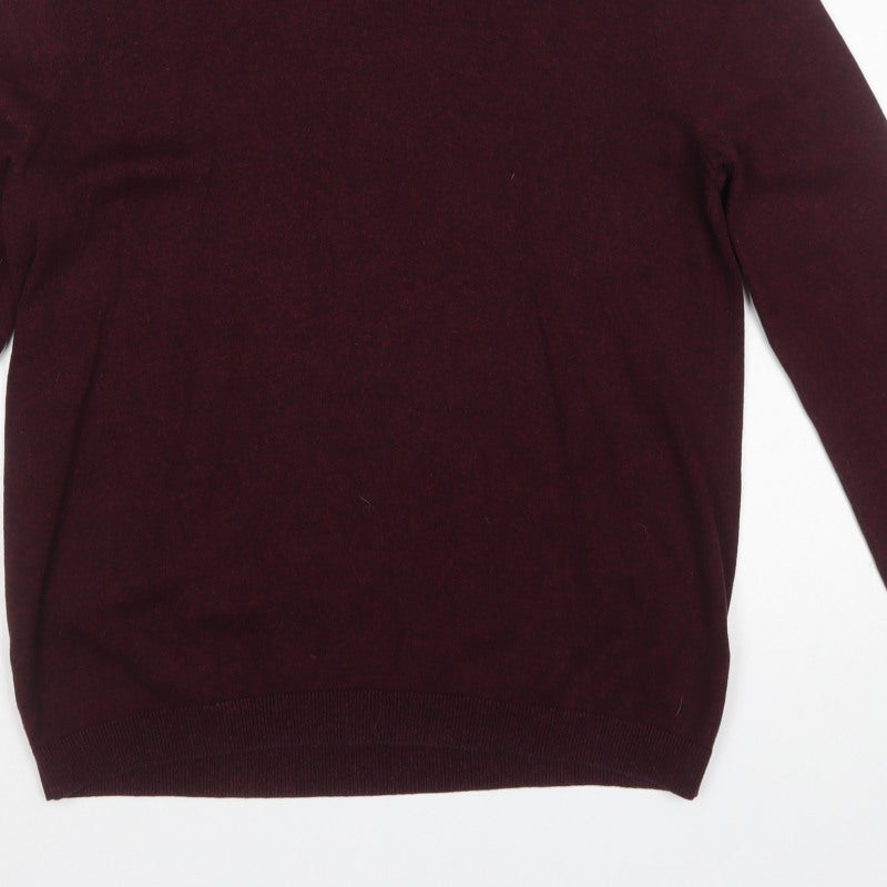Topman Men's Red M Cotton Crew Neck Pullover Knit Jumper