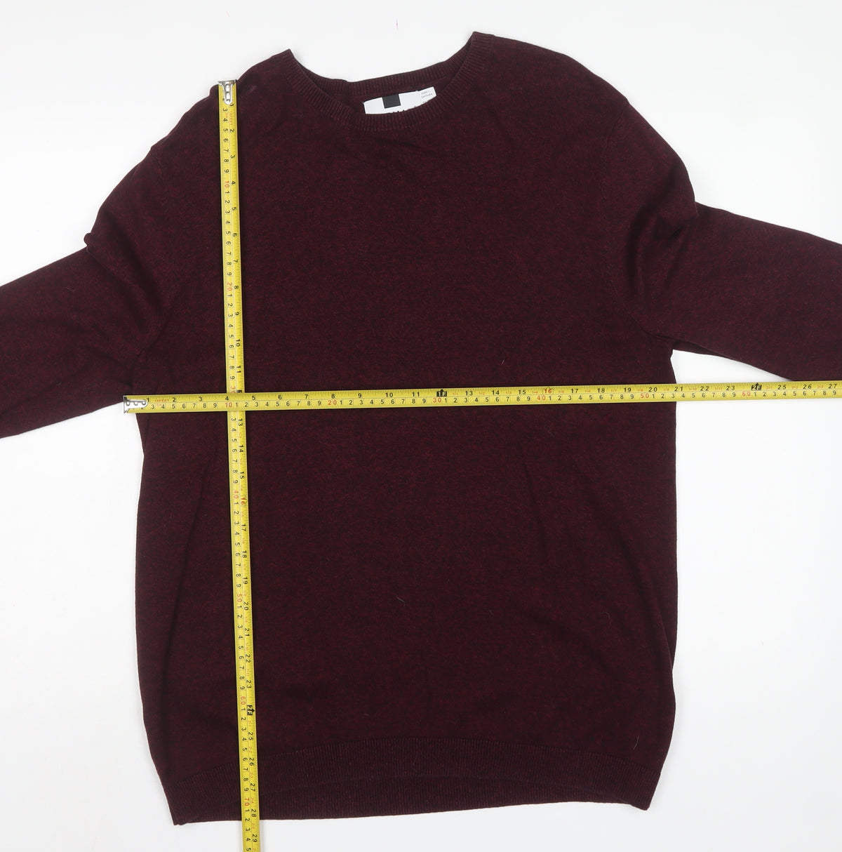 Topman Men's Red M Cotton Crew Neck Pullover Knit Jumper