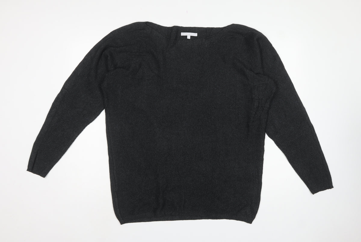 Pebble Bay Women’s Black UK 14 Raglan Sleeve Knit Pullover Jumper