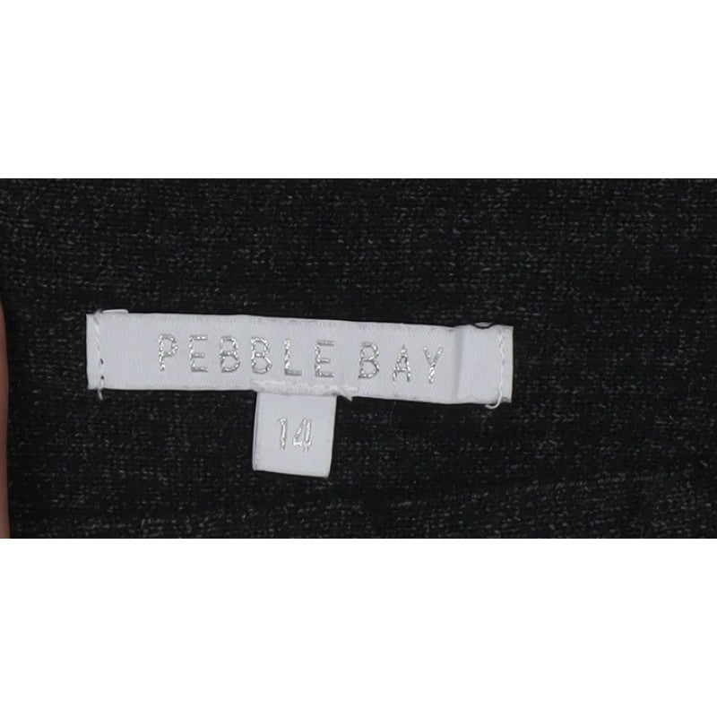 Pebble Bay Women’s Black UK 14 Raglan Sleeve Knit Pullover Jumper
