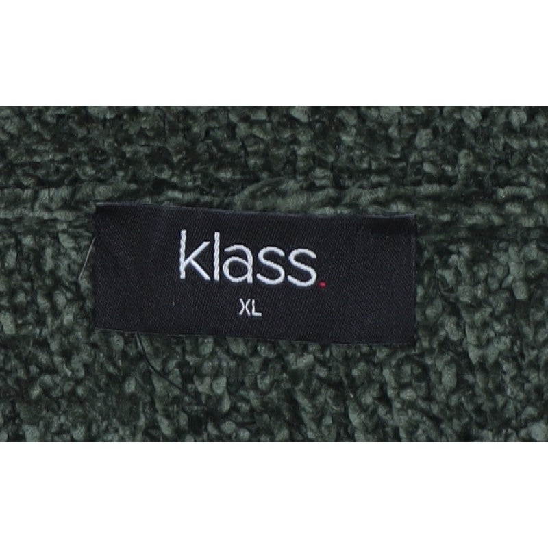 Klass Women’s Green XL Chunky Knit Cowl Neck Pullover Jumper