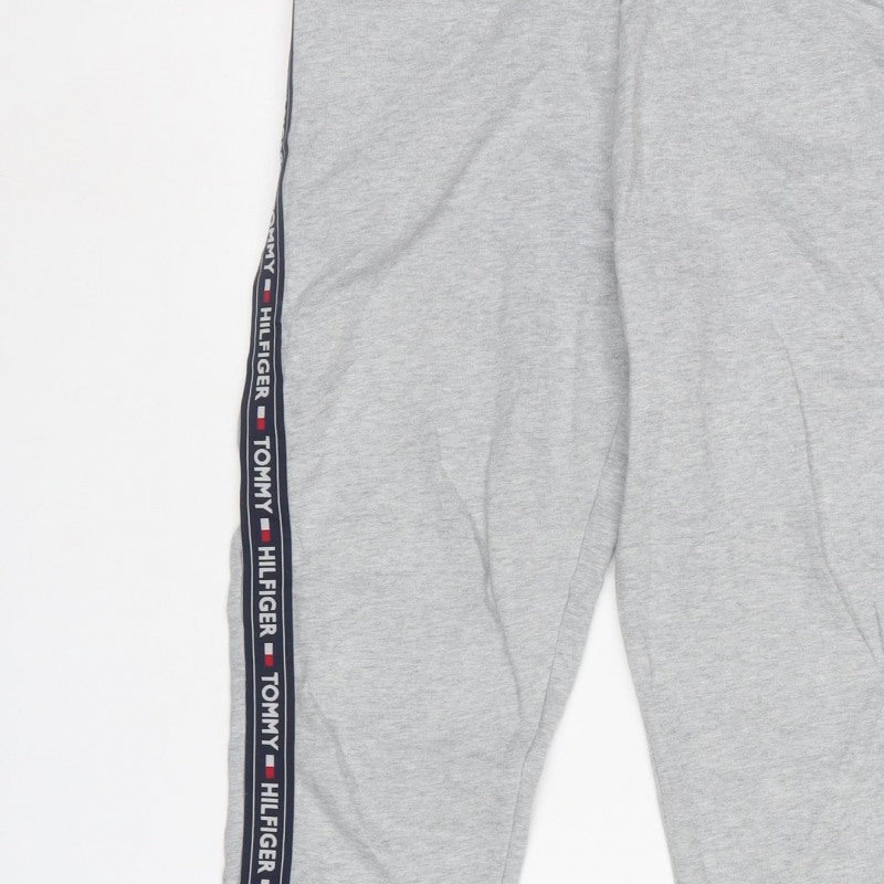 Tommy Hilfiger Men’s Grey L Logo Tape Cuffed Jogger Sweatpants