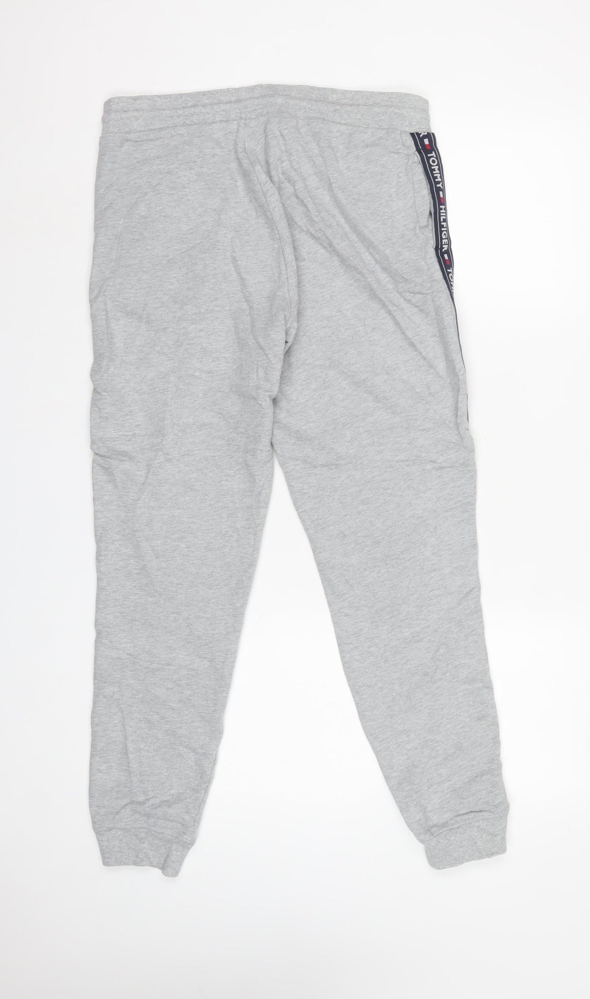 Tommy Hilfiger Men’s Grey L Logo Tape Cuffed Jogger Sweatpants