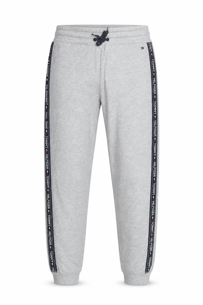 Tommy Hilfiger Men’s Grey L Logo Tape Cuffed Jogger Sweatpants