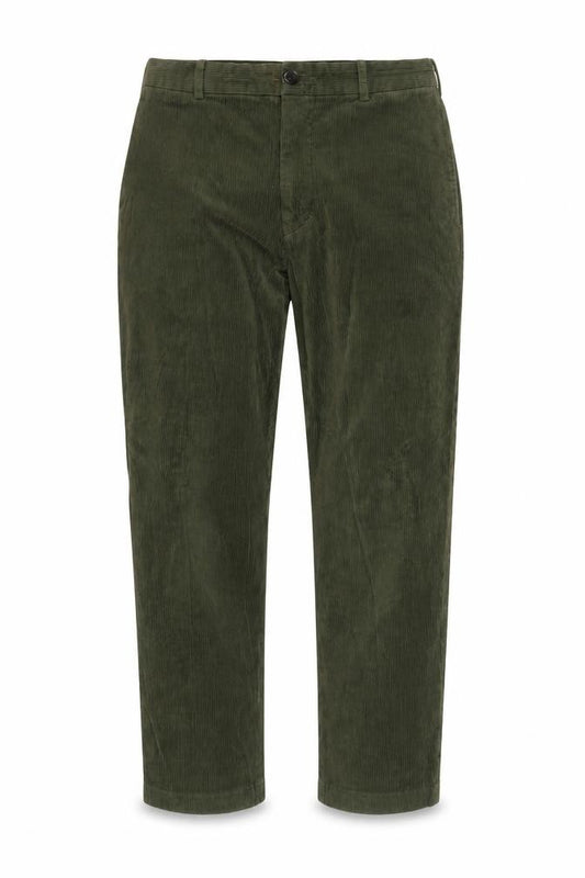 Uniqlo Men’s Green M Corduroy Tapered Chino Trousers Stretch