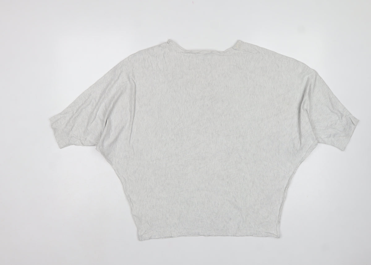 Phase Eight Women Grey M Batwing 3/4 Sleeve Knit Pullover Jumper