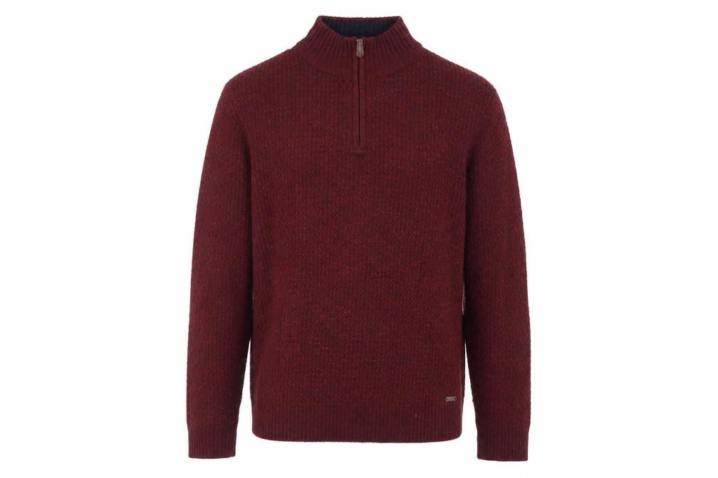 White Stuff Men's Red M Lambswool 1/4 Zip High Neck Jumper