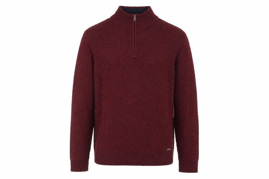 White Stuff Men's Red M Lambswool 1/4 Zip High Neck Jumper