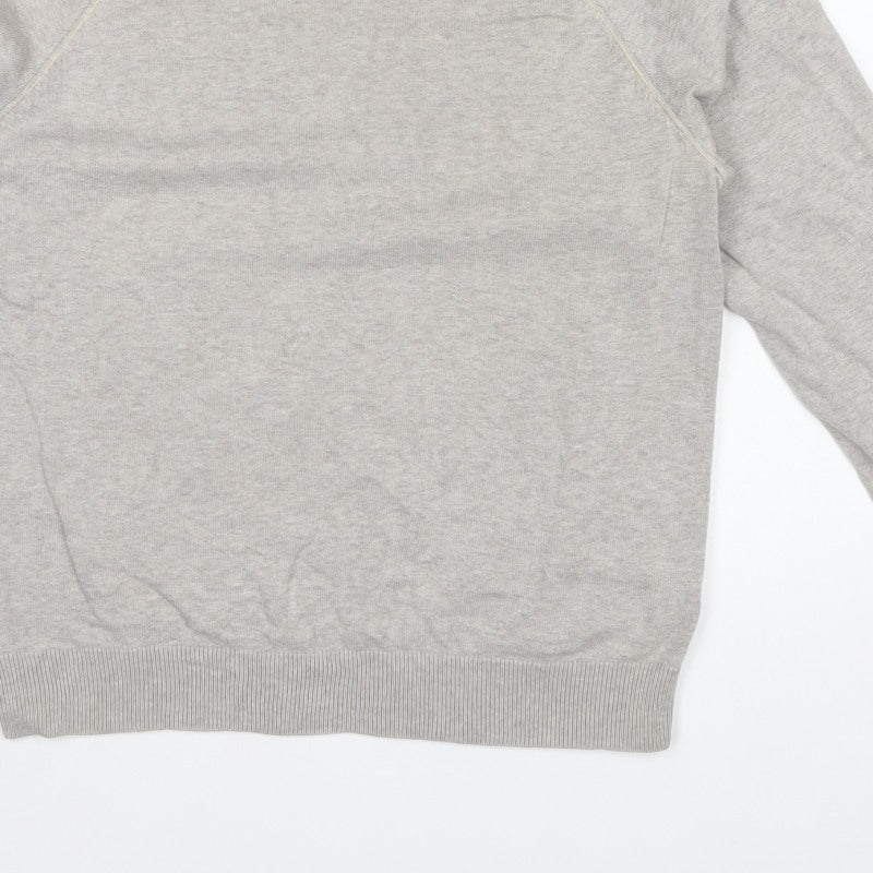Soul Cal. Men’s Grey Large Crew Neck Cotton Pullover Jumper