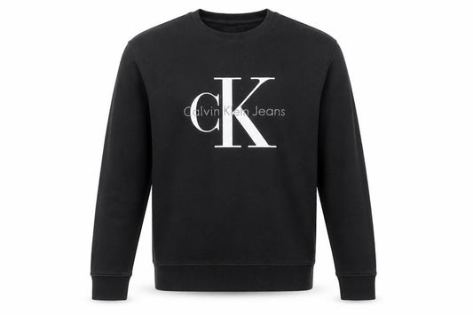 Calvin Klein Jeans Men’s Black M Logo Graphic Pullover Sweatshirt