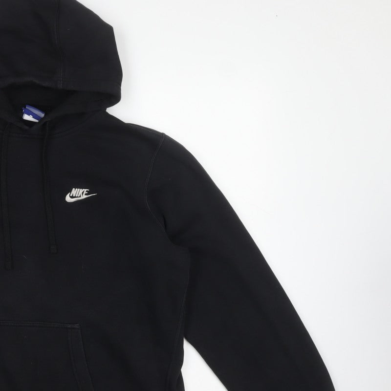 Nike Men’s Black L Pullover Hoodie Logo Pocket Fleece
