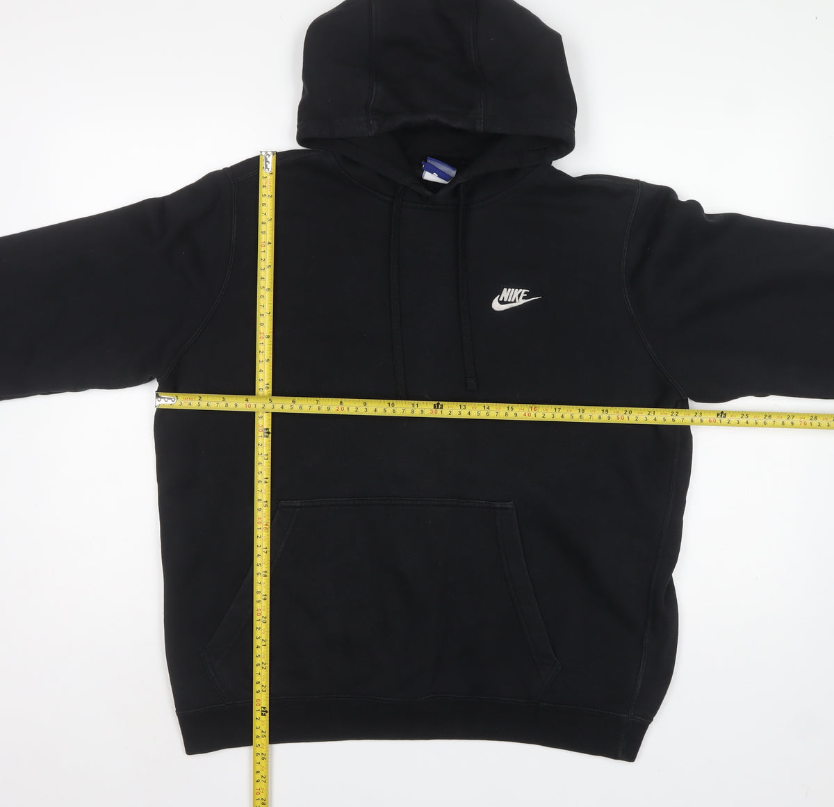 Nike Men’s Black L Pullover Hoodie Logo Pocket Fleece