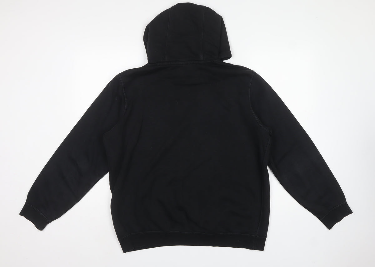 Nike Men’s Black L Pullover Hoodie Logo Pocket Fleece