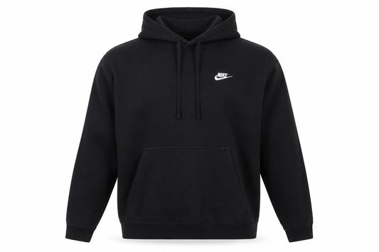Nike Men’s Black L Pullover Hoodie Logo Pocket Fleece