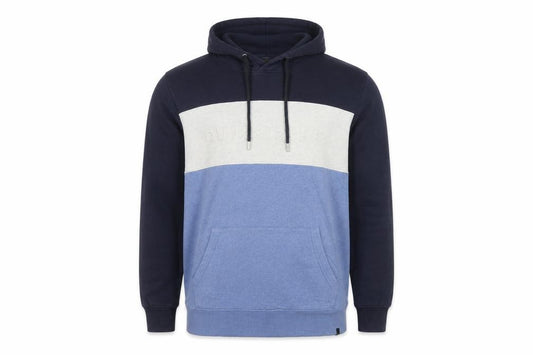 Quiksilver Men’s L Blue Navy Colour Block Pullover Hoodie Logo