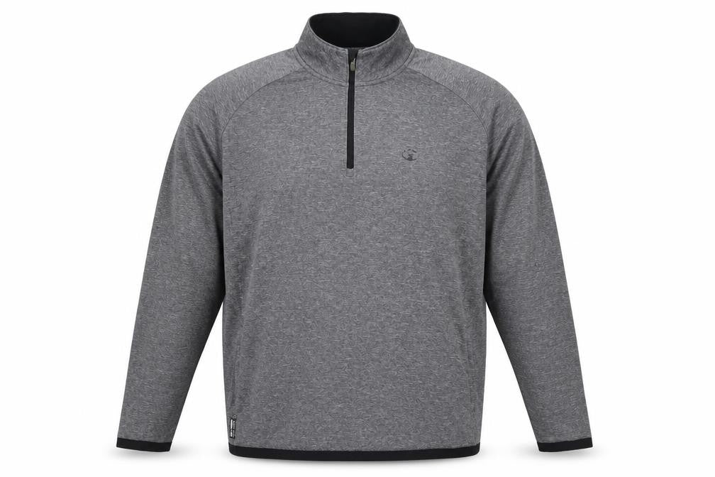Champion Men Grey 2XL Quarter Zip Powertrain Sweatshirt Pockets