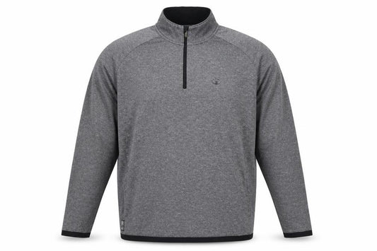 Champion Men Grey 2XL Quarter Zip Powertrain Sweatshirt Pockets
