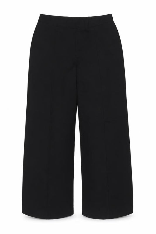 Finery Women’s Black UK 16 Regular Wide-Leg Stretch Trousers