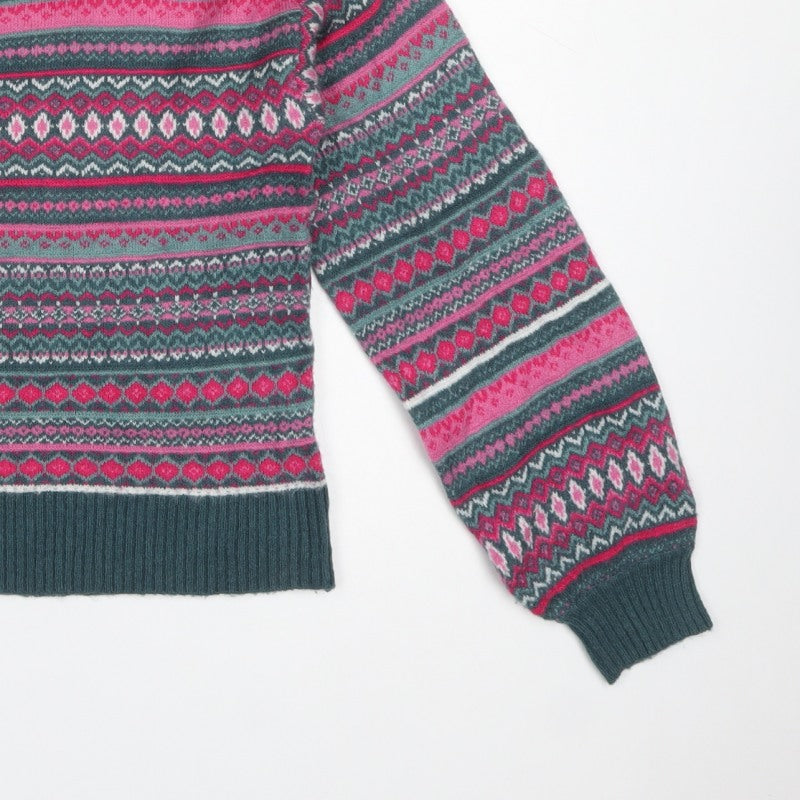 Next Women Multicoloured XS Fair Isle Crew Neck Knit Jumper