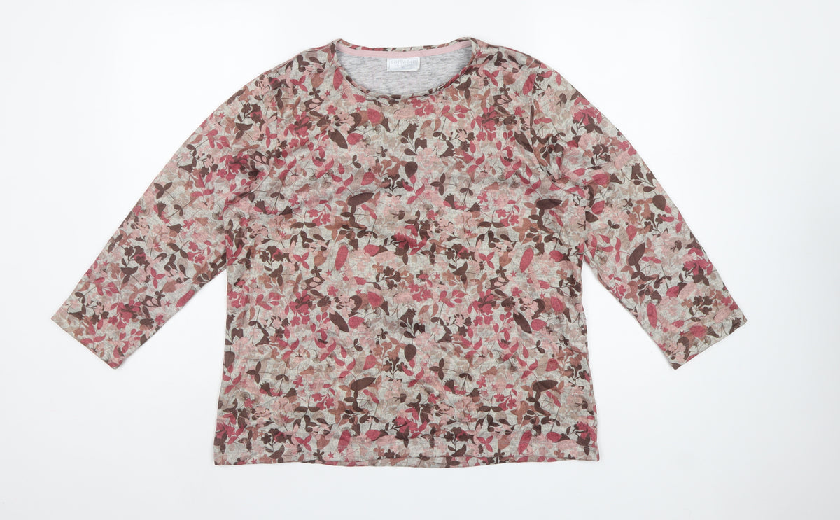 Cotswold Collections Women’s Multicoloured XL Floral Jersey Top