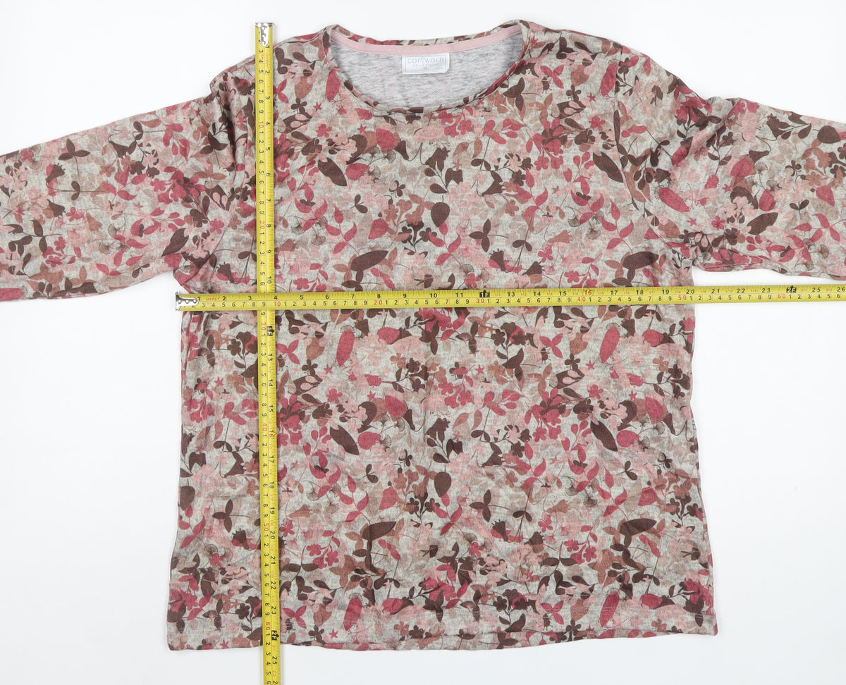 Cotswold Collections Women’s Multicoloured XL Floral Jersey Top