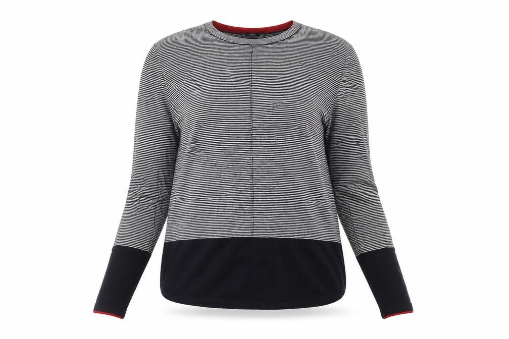 Warehouse Women Black Stripe Full Zip Knit Jumper UK 12