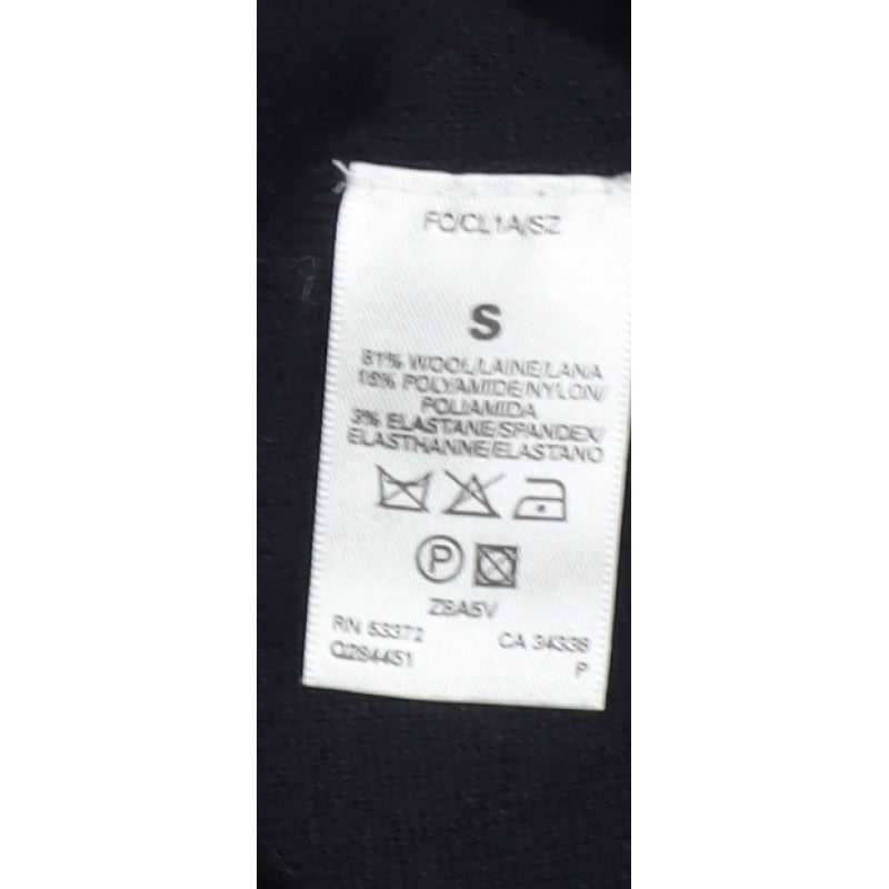 Farhi Men’s Black Small Full Zip Wool Knit High Neck Cardigan